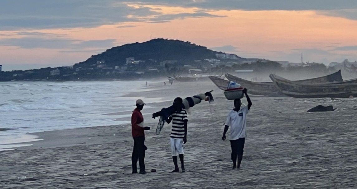 Beach scene in Ghana